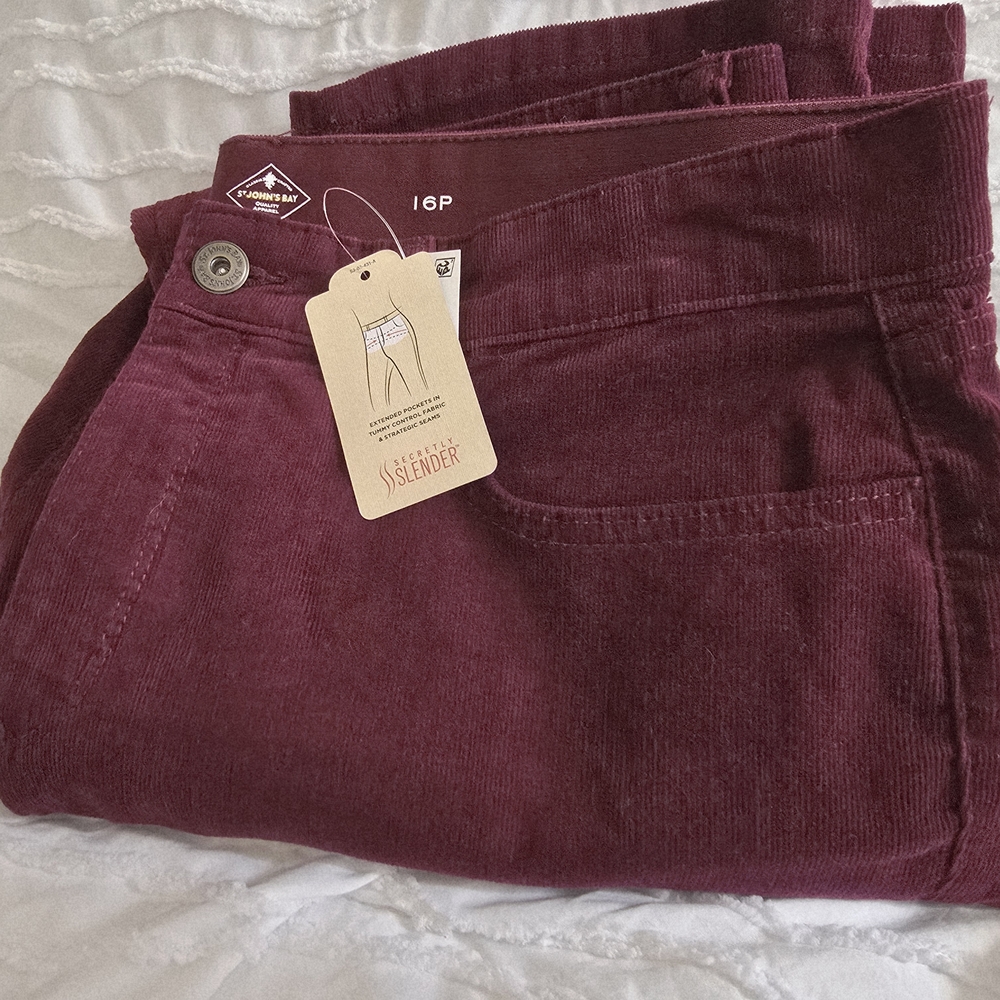 St. John's Bay Burgundy Straight Leg Pants